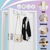 8 Pack Over The Door Hooks for Hangers - Extra Strong White Plastic Over Door Hook for Hanging Clothes, Towels Robes Hats Bag