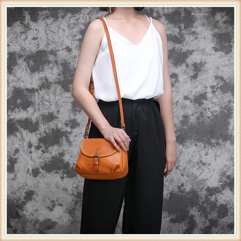 Retro Genuine Leather Women Summer Small Bag 2026 New Simple Leisure Nature Cowhide Female Shoulder & Crossbody Bags
