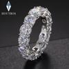 5mm D Color Moissanite Row Ring 925 Silver Diamond Wedding Band Rings For Women Certified Fine Jewelry Gift Houtros