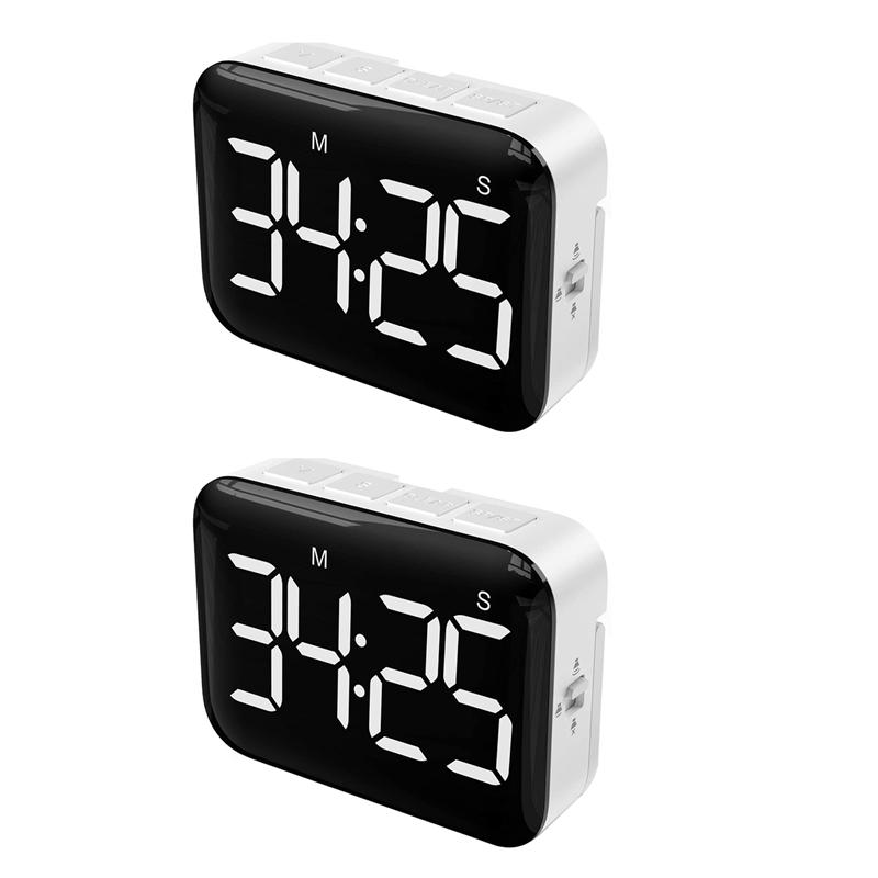 A84X-2X Digitaler Küchenwecker - Magnetischer Countdown-Zähl-Timer Mit Großem LED-Display Lauter Ton Zum Kochen Und Für Kinder