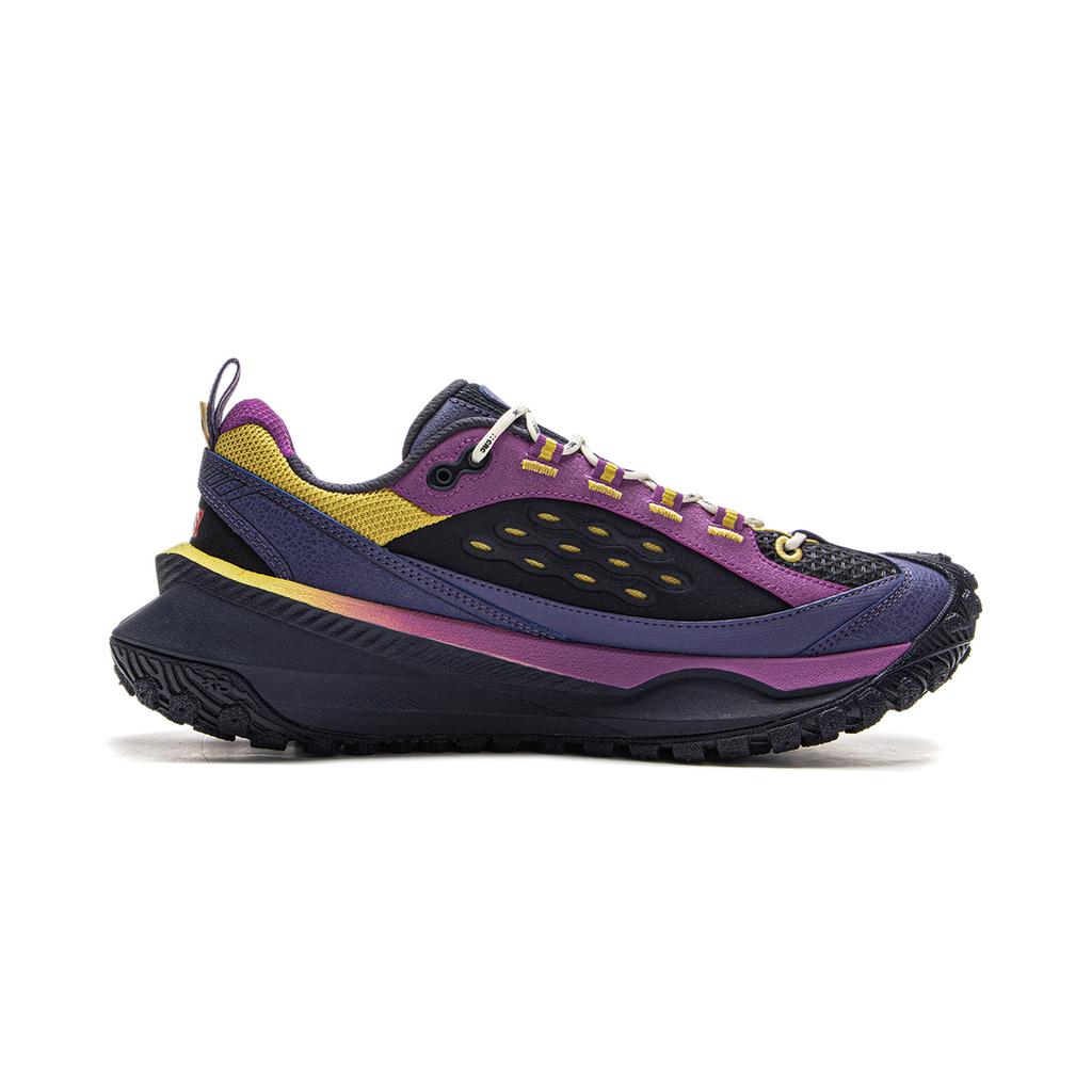 Chums X Li Ning Explorer CRC Collaboration Series Trendy Sports Shock Absorption Low Top Running Shoes Unisex Running Shoes Dark-Blue Purple AZGV109-1