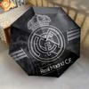 Real Madrid CF  pattern, automatic folding umbrella, portable and foldable design, 8 ribs, a Christmas or birthday gift.