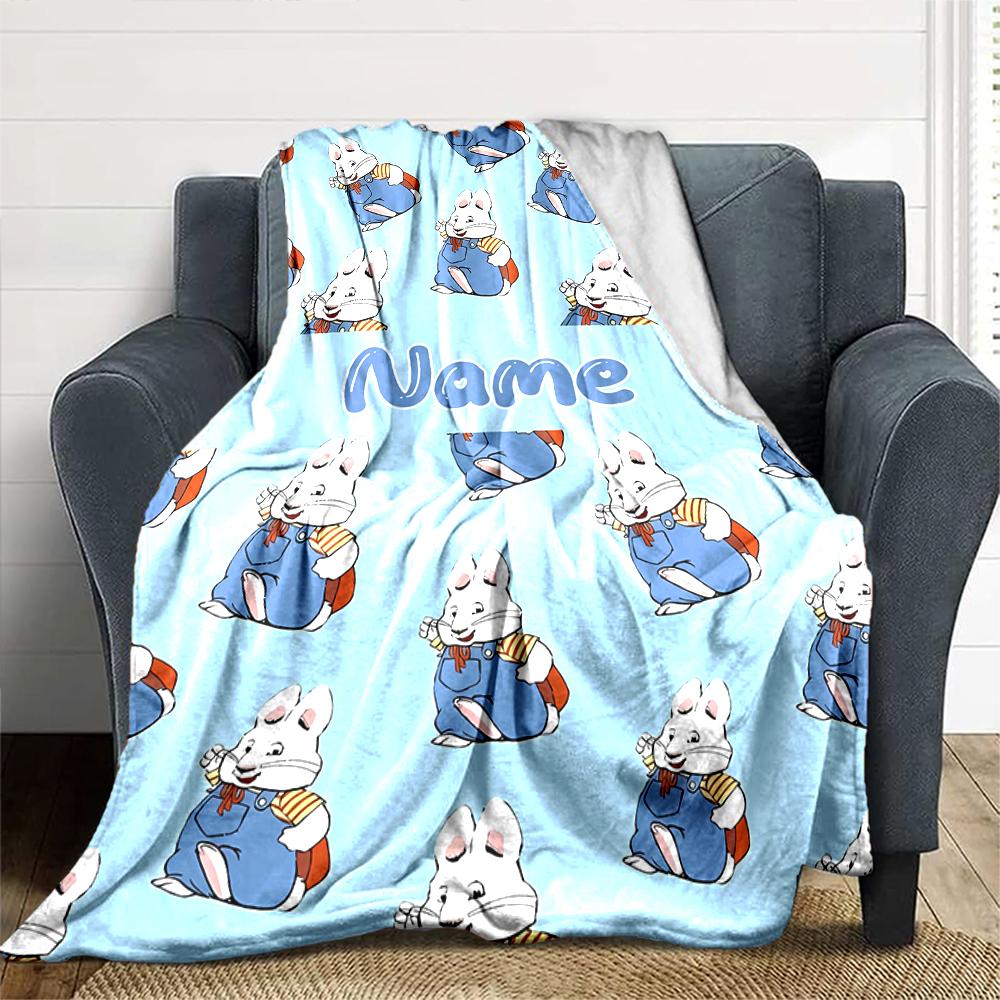 Customiz Name Personality Max and Ruby Blanket Soft &Warm Sofa Office Bed Travel Lunch Break Blanket, Gift Suitable All Seasons