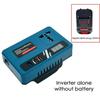 DC To AC Inverter DC 18V-21V To 220V AC Power Converter Smart Fast Charger Adapter With 2 USB Ports & 1 Type-C For Road Trip And