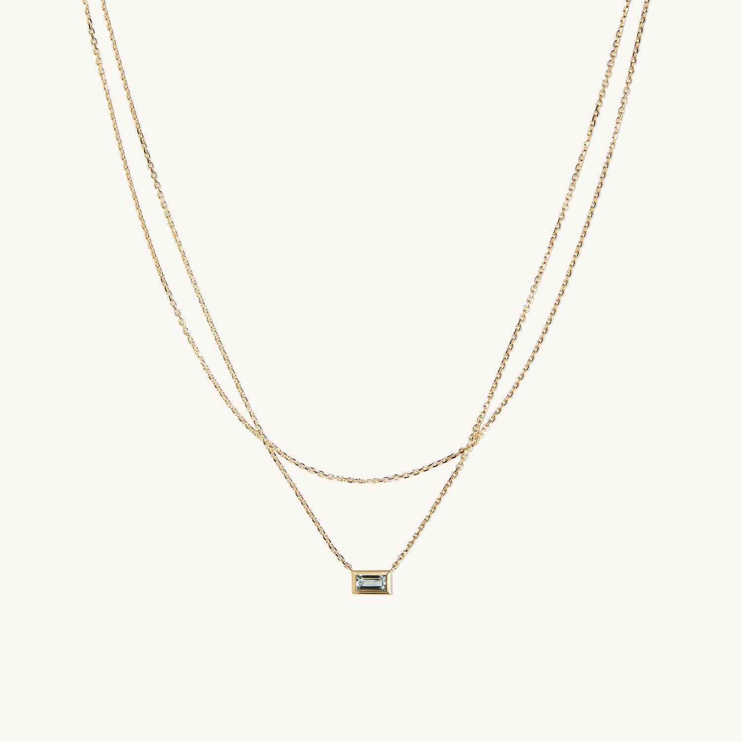 

Double-Layer Irregular Paper Clip Pearl Light Zircon Necklace Electroplated 18K Gold Color Retention