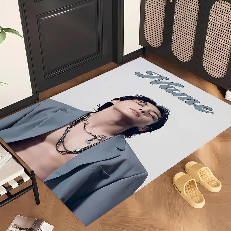 Jung Kook (14) Personalized Name Office Carpet Stylish Decor for Living Room Bedroom Kitchen
