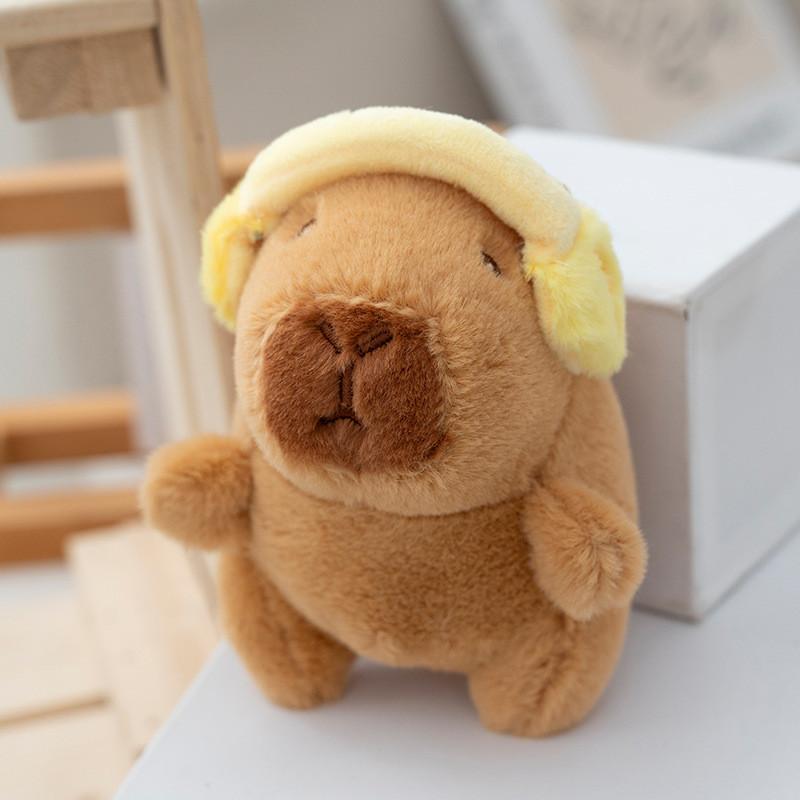 Plush Toy Capybara Keychain Backpack Charm Stress Relief Gift For Kids Teens