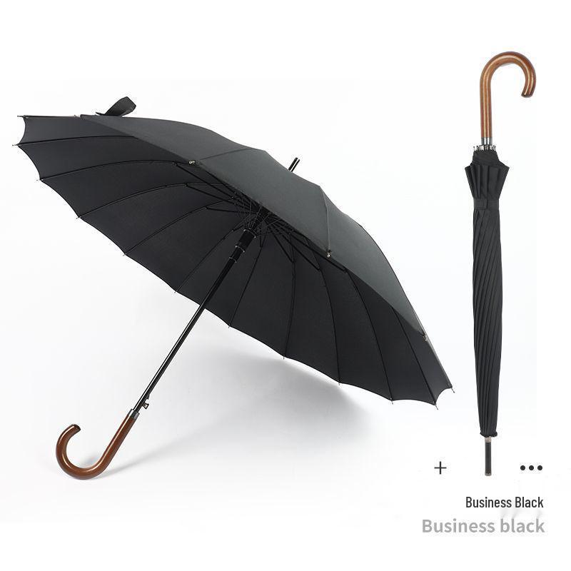 

Men s Retro 16-Rib Long-Handled Windproof Business Umbrella with Custom Logo. 58.5*16