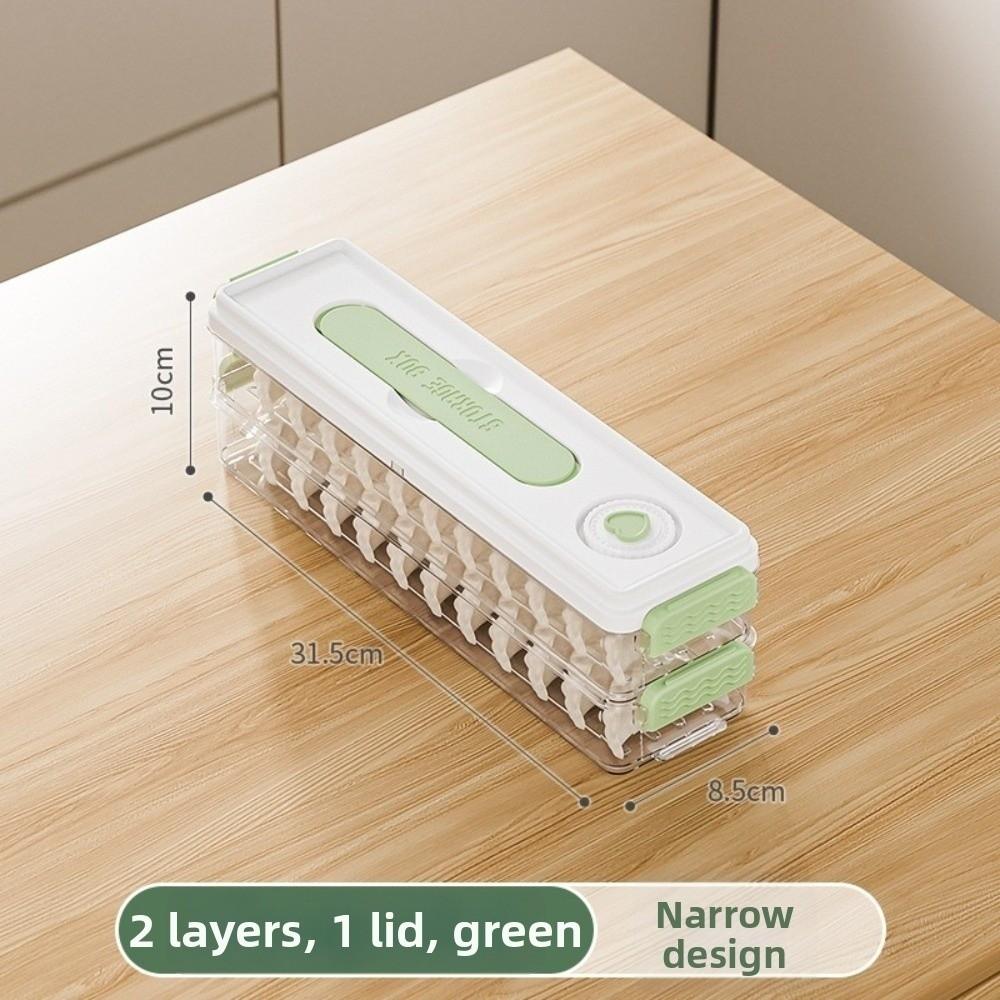 Fresh Keeping Freezer Box Narrow Style Wontons Box Food Grade Dumpling Storage Box  Home Kitchen