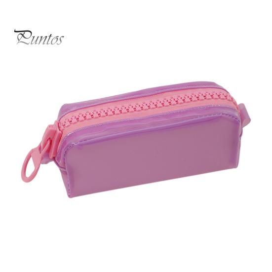 Multi-functional Stationery Pouch Pencil Case, Large Capacity PVC Pouch, Trendy Writing Tool Bag Smooth Zipper Pen Organizer for School Office Student