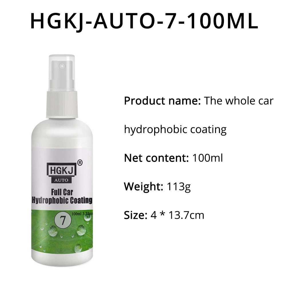 HVIERO-7 20ml-100ml Water Car Cleaning Paint Cleaner Polishes Hydrophobic Rain Spray Auto Windshield Glass Repellent Nano Coating