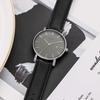 BUREI Men's Waterproof Analog Fashion Watch Black Silver Simple Wristwatch
