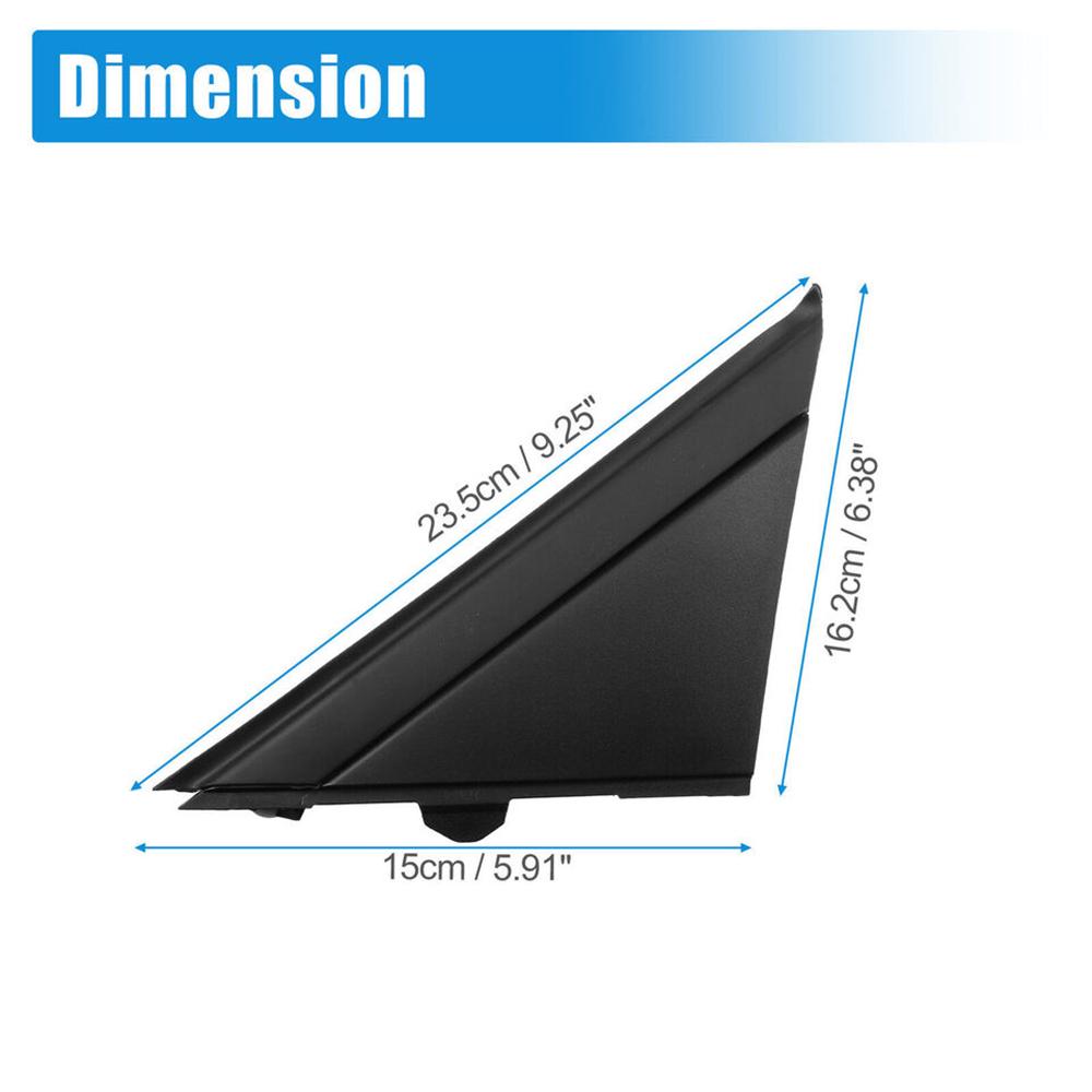

Left & Right Side Matte Black Door Mirror Flag Cover Fit For Fiat 500 2012-2019