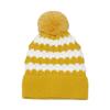 ins Japanese Korean version trendy versatile wool hat outdoor ski hat pullover ear protector bubble striped knitted hat women