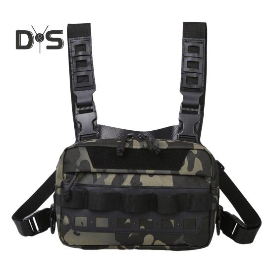 Torba wędkarska na klatkę piersiową Wodoodporna tkanina Oxford Lekka kamizelka Duża pojemność Na zewnątrz Kemping Piesze wycieczki Polowanie Wędkarstwo Sprzęt do przechowywania Plecak