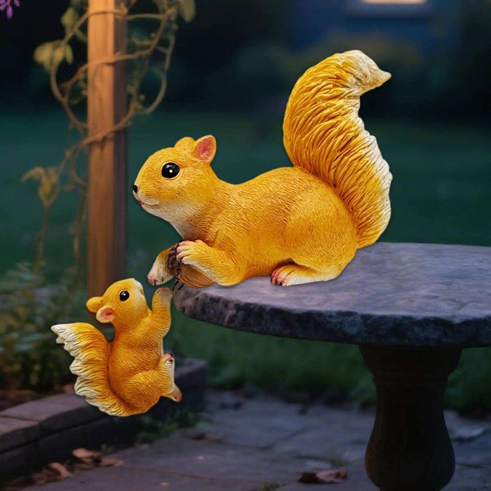 Статуэтка Белки Фигурка из Смолы Садовое Украшение Поделка Подарок DIY Садовые Аксессуары Скульптура Животного
