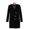 Cross-border New Year Button-up Jacket, Suit Dress, Long-sleeve Velvet Dress for Women