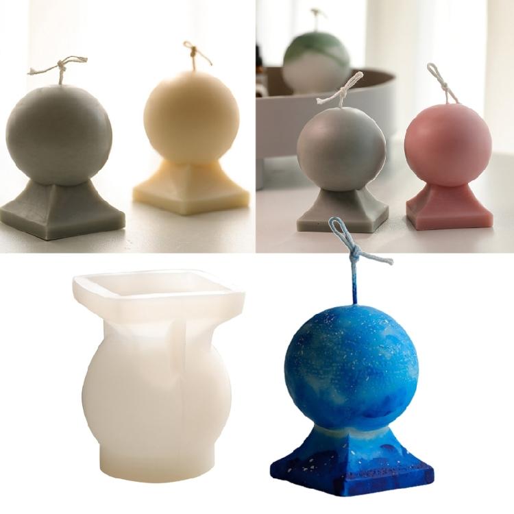 Candle Mould Resin Casting Molds DIY 3D Silicone Mould Ball-Shaped Candle Molds