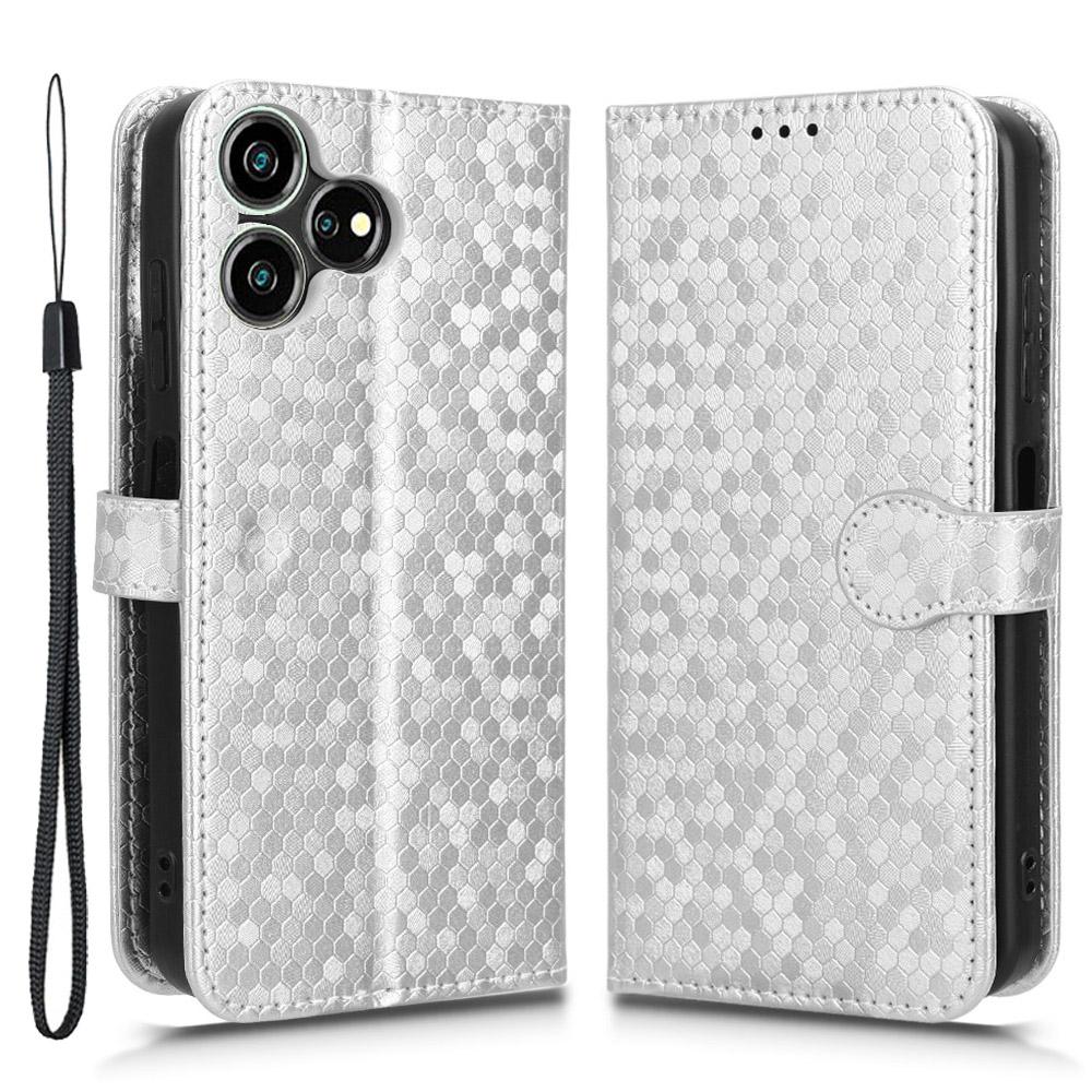 For ZTE Blade V50 Smart/Blade V50 Design 4G Leather Case Dot Imprinted Flip Phone Cover