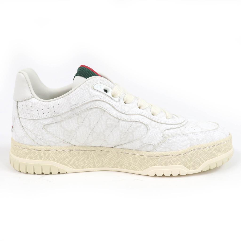 Pristine GUCCI Low Cut Sneakers Web Line White GG Supreme Women 36.5 816818 Used
