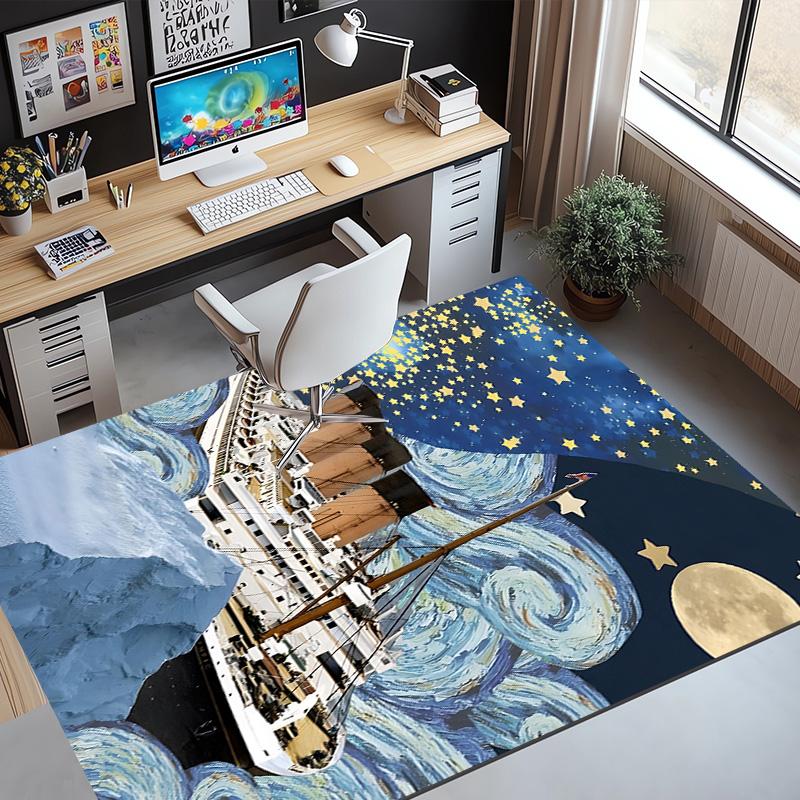 RMS Titanic Pattern Rug, Indoor/Outdoor Mat, for Picnic, Gameroom, Bedroom, Office, Living Room, Home Decor Carpet, Birthday Gift