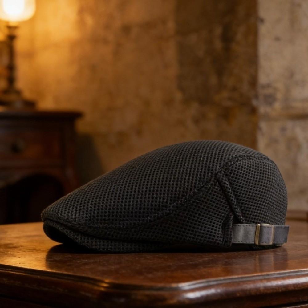 Washable Mesh Beret Cap Versatile Flat Cap Newsboy Cap Peaked Cap  Daily Outfit