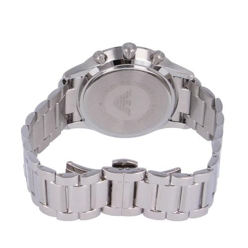 EMPORIO ARMANI Men's Quartz Chronograph Watch, Metallic Silver/Black, AR11208