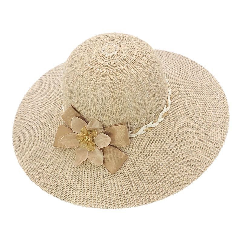 Sommer Vielseitiger Reise Sonnenschutzhut Damen Strohhut UV-Beständig Strand Sonnenhut Strohhut