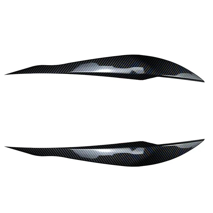 2pcs Car Headlight Eye Lid Covers ABS Carbon Headlight Lamp Eyebrows Trim Stickers for BMW 3 Series F30 F31 318i 320i 2012-2018