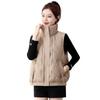 Down Cotton Vest Women's Autumn and Winter New Loose Short Cotton-padded Jacket Stand-up Collar Vest Loose Vest