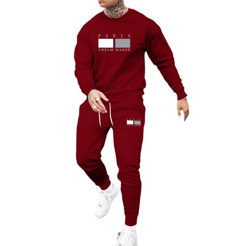 Mens Casual Hooded Sweatshirt Set Long Sleeve Tracksuit Lightweight Sporty Outfit Teens Young Adults