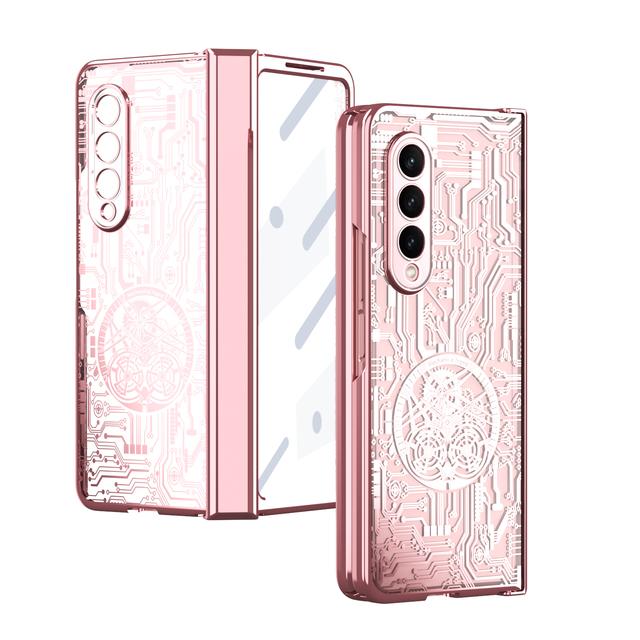 

Для Samsung Z Fold 4 складной чехол с полным покрытием для Samsung Galaxy Z Fold 4 5g Fold4 Zfold4 пленочный чехол из закаленного стекла for Samsung Z Fold 4 розового золота