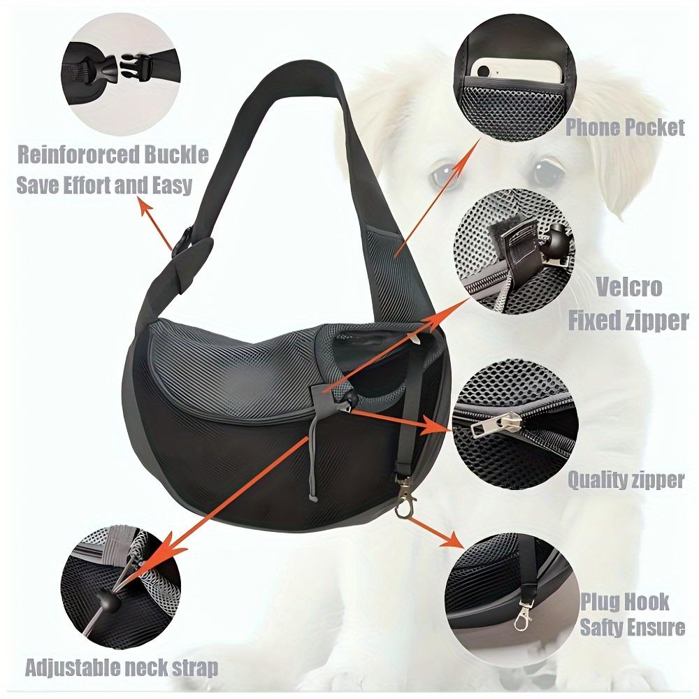 Pet Shoulder Bag Cat Dog Luggage Bag Travel Portable Mesh Breathable Messenger Bag Pet Chest Small Backpack