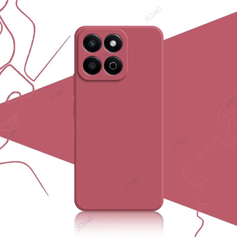 Luxury Square Liquid Silicone Cases for Honor 200 Smart 5G 360 Soft Phone Back Covers Honor200Smart Full Protective Bag