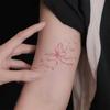 Tattoo Sticker Pink Waterproof Long-Lasting Female Arm Bow Disposable Temporary Tattoo Sticker