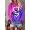 3D Floral Printed Long Sleeve T Shirt Women Fashion Round Neck Top Holiday Weekend