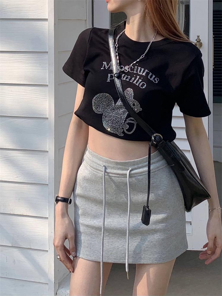 Midi sukně se stahovací šňůrkou s vysokým pasem - 2024 Léto Sexy Zeštíhlující Sukně Bodycon proti odhalení Kalhoty