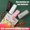 Mini Bag Sealer Rechargeable Heat Sealer Food Bag Sealer for Food Storage Portable 2 in 1 Sealer and Cutter for Plastic