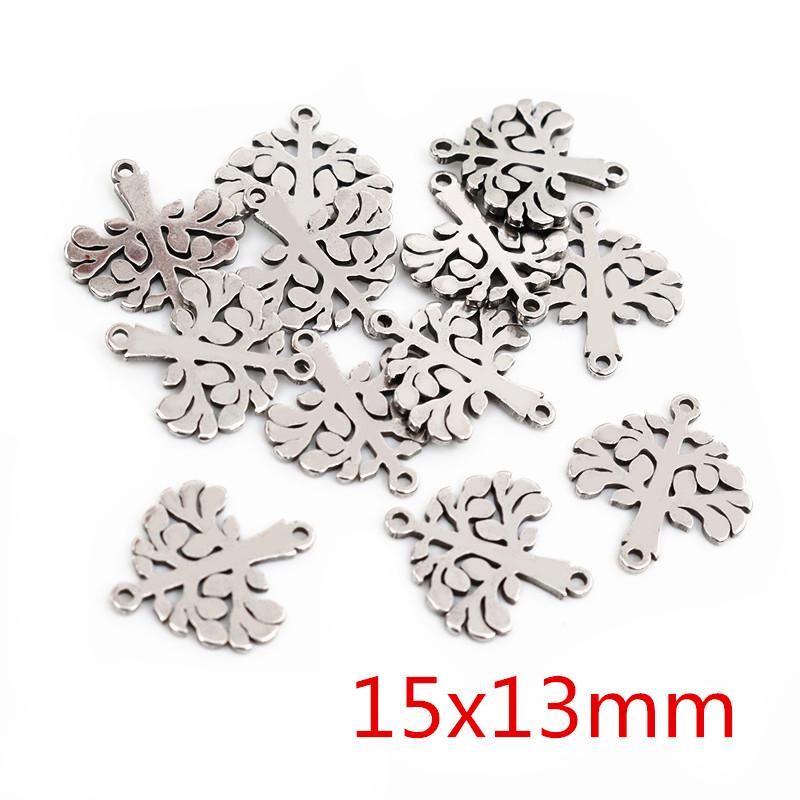 20pcs No Fade 316 Stainless Steel Double Loops Star Heart Cute Charms Pendant DIY Jewelry Findings for Necklace Bracelet