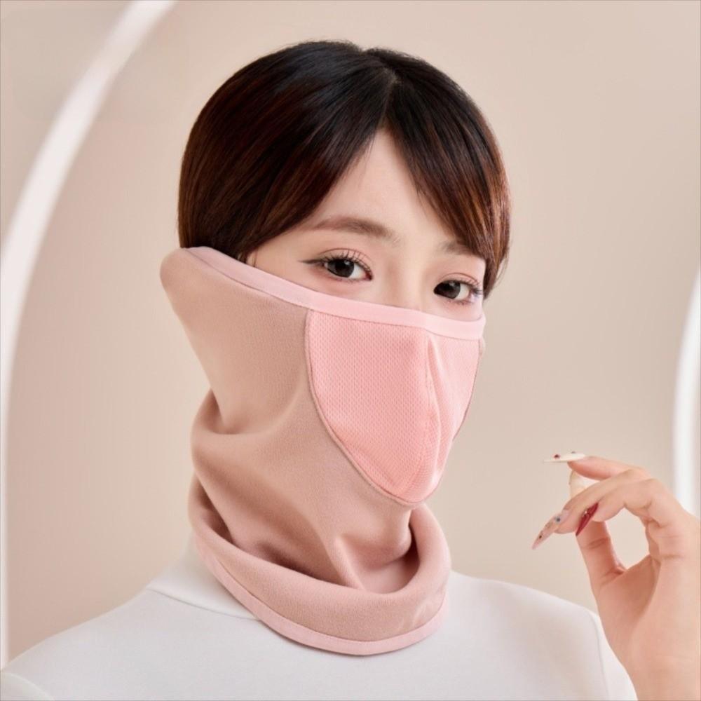 

Windproof Warm Mask Warm Neck Cover Mask Fashion Neck Thermal Warmer Winter Pink-A