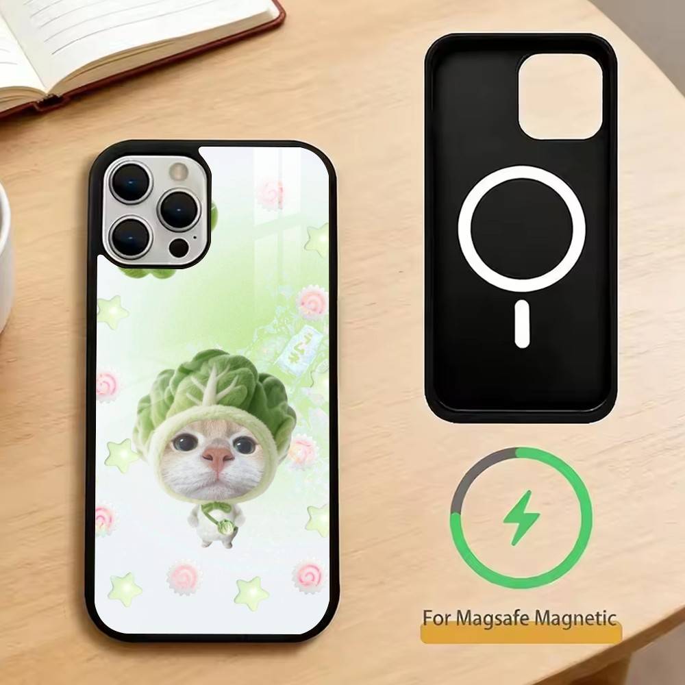 

Food cats with headgear333 Phone Case For iPhone17,16,15,14,13,12,11 Plus,Pro Magnetic For Magsafe Wireless Charging iPhone15PRO