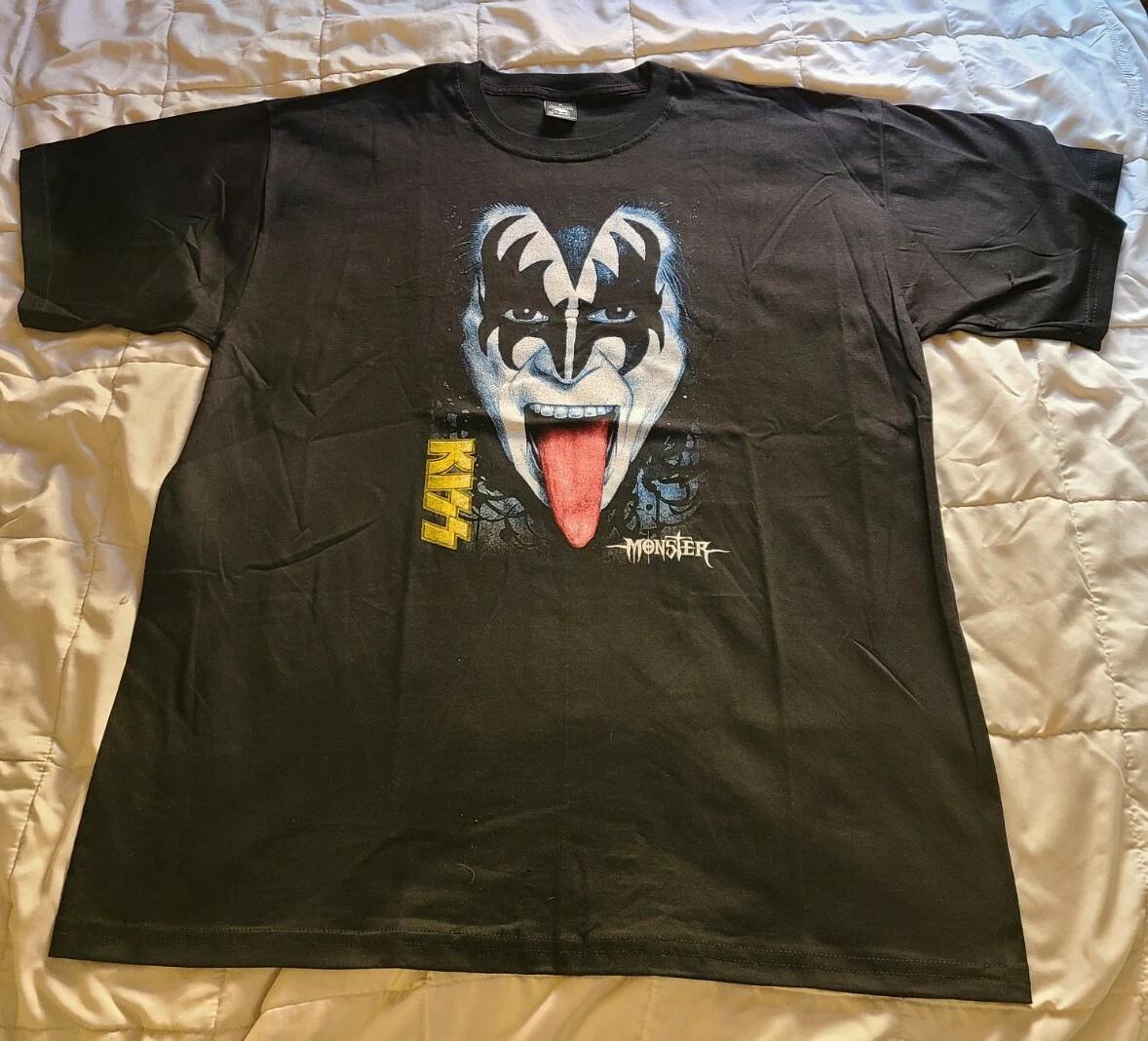 

Kiss Band T-Shirt Red Tongue Black Tee Kizz L