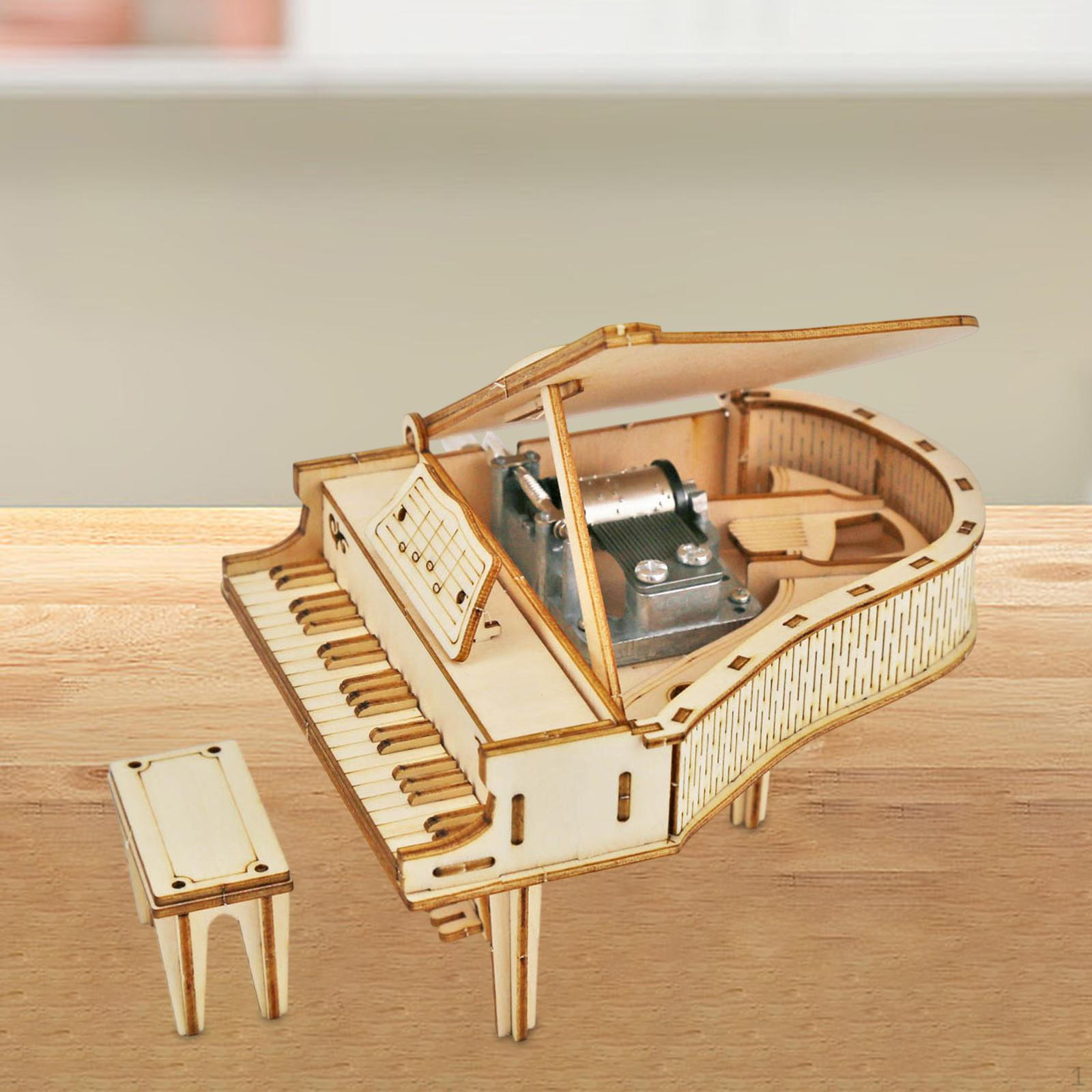 

3D пазлы для взрослых, фортепианная музыкальная шкатулка, деревянная головоломка, сборка игрушечных моделей, наборы для сборки Style A