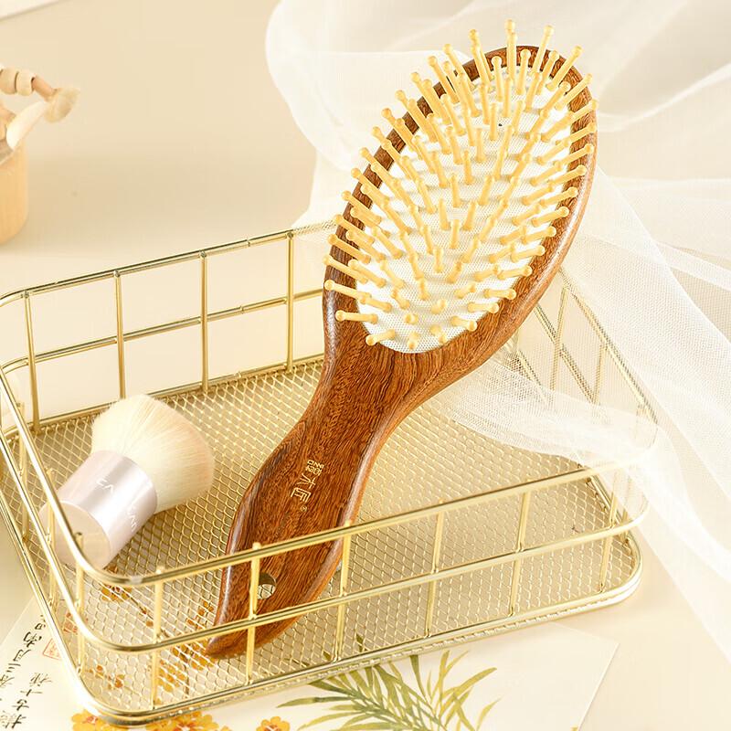 

Коричневая расческа для волос с воздушной подушкой из массива дерева Mujiang