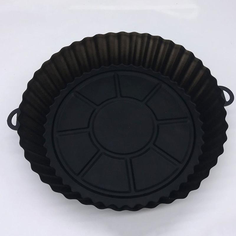 Silicone Air Fryers Oven Baking Tray Pizza Fried Chicken Airfryer Silicone Basket Reusable Airfryer Pan Liner Accessories