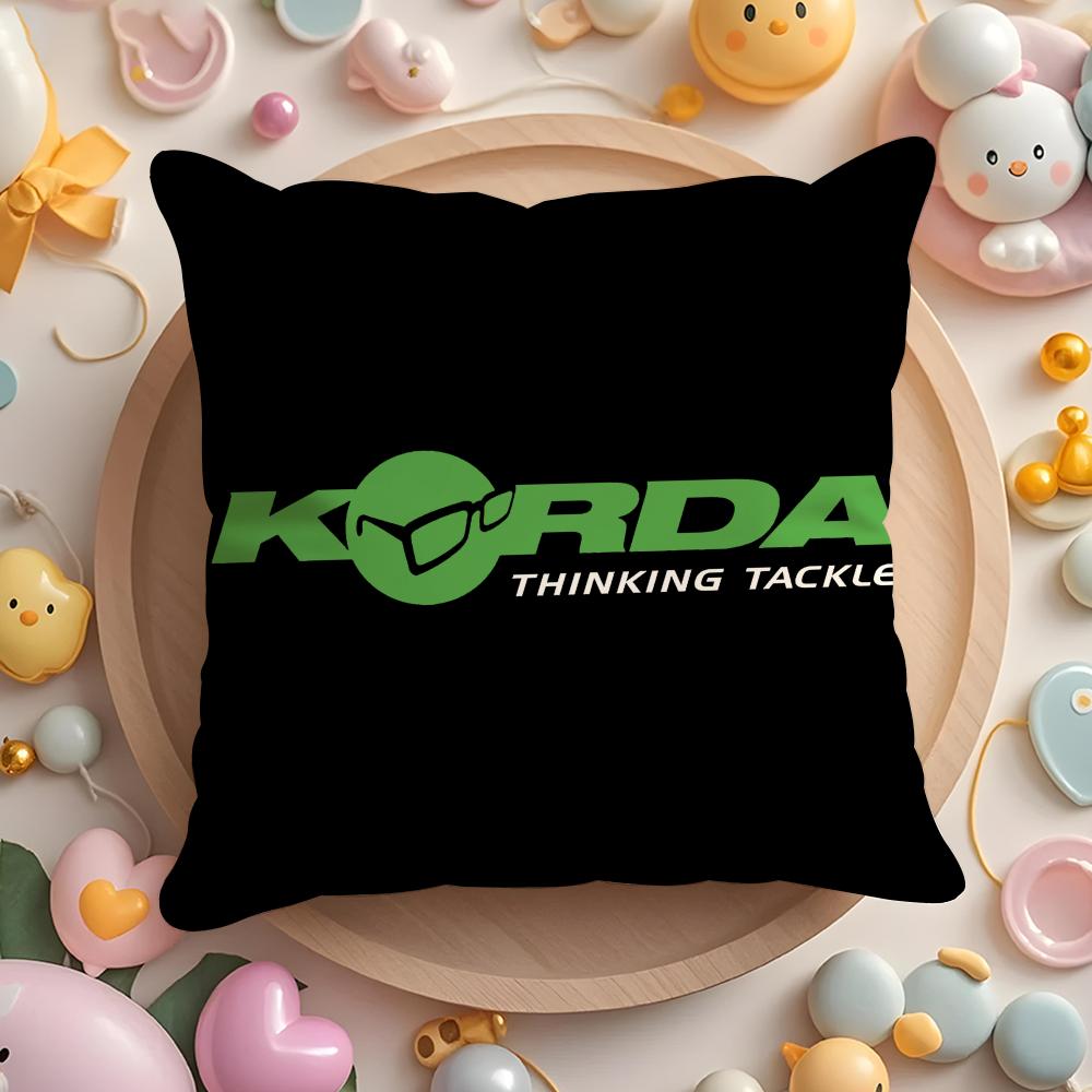 K-KordaS Fishing Print Cushion Cover Home & Car Multi-Scene Pillow Cover - Reversible, Soft & Durable for Daily Use