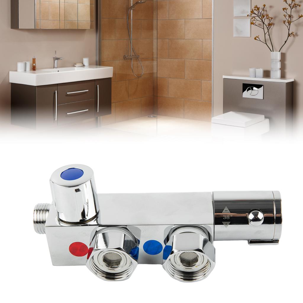 Bath Supplies Shower Mixer Valve 1 2 Hot Brass Cold Connectors For High Shower Mixer Valve Controlled Temperature