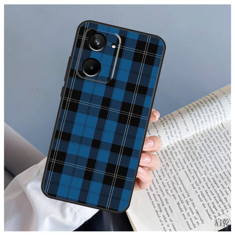 Buffalo Plaid Pattern For Realme C61 C63 C71 C55 C67 C51 C75 C65 C53 C35 11 12 13 14 Pro Plus GT6 GT7 15 Pro Case