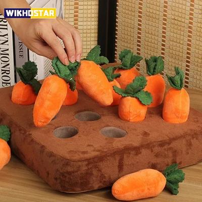 Innowacyjne zabawki dla psa Mata węchowa dla zwierzaka Pluszowa zabawka marchewka mata Pluszowe pole warzywne Wyciągnij rzodkiewkę Pluszowa marchewka Zabawki interaktywne dla psa