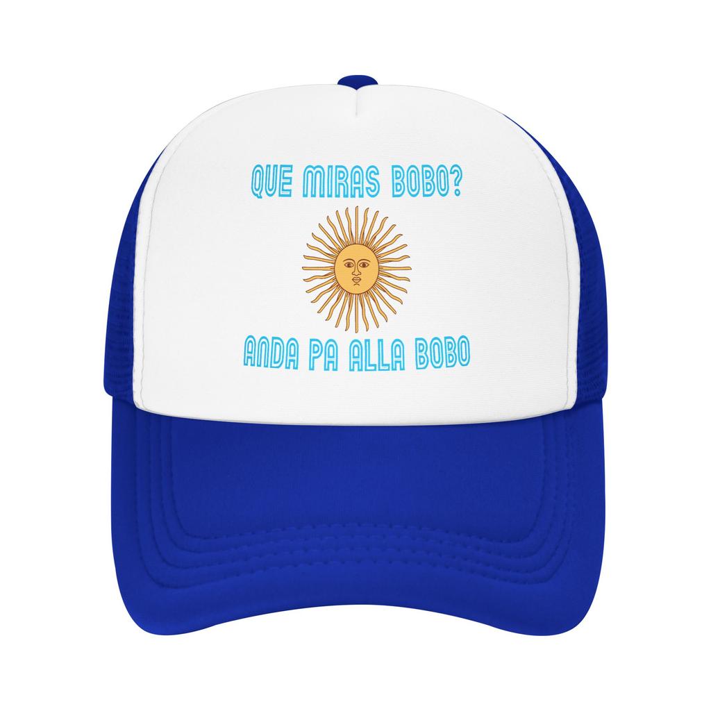 QUE MIRAS BOBO ANDA PA ALLA BOBO Mesh Sun Hats Women Unisex Print Trucker Hat Spring Vintage Outdoor Gym High Quality Caps